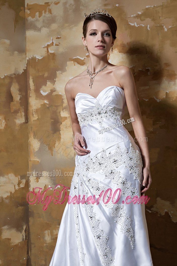 Beautiful Column Sweetheart Court Train Beading 2013 Wedding Dresses