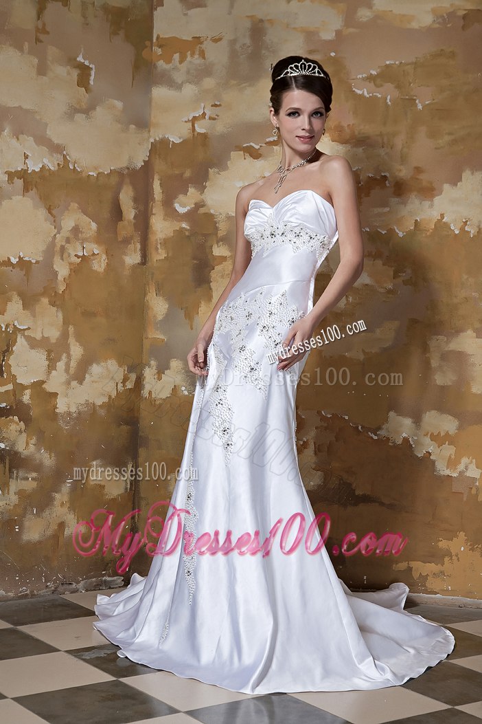 Beautiful Column Sweetheart Court Train Beading 2013 Wedding Dresses