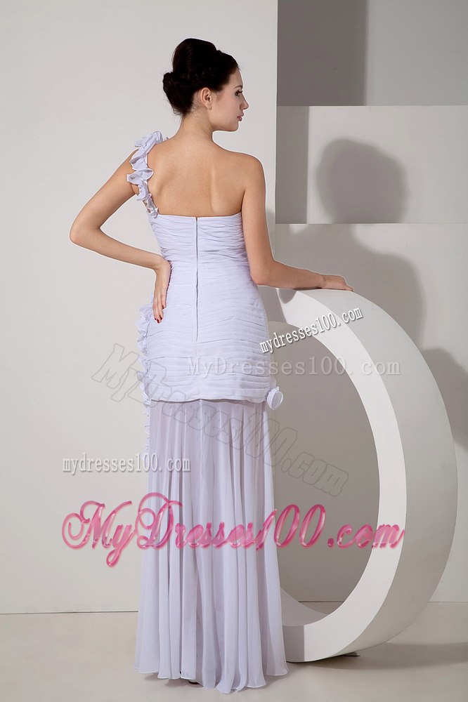 Best Column Detachable One Shoulder Long Flowers Wedding Dresses