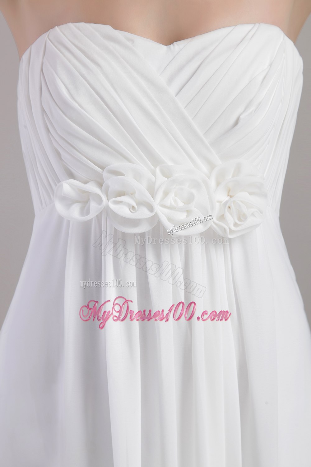 Brand New Empire Sweetheart Chapel Train Flowers Wedding Dresses
