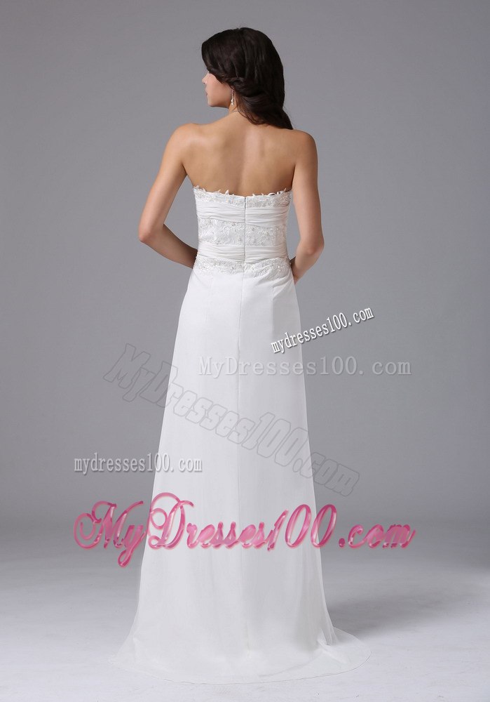 Custom Made Empire Sweetheart High-low Beach Wedding Dresses