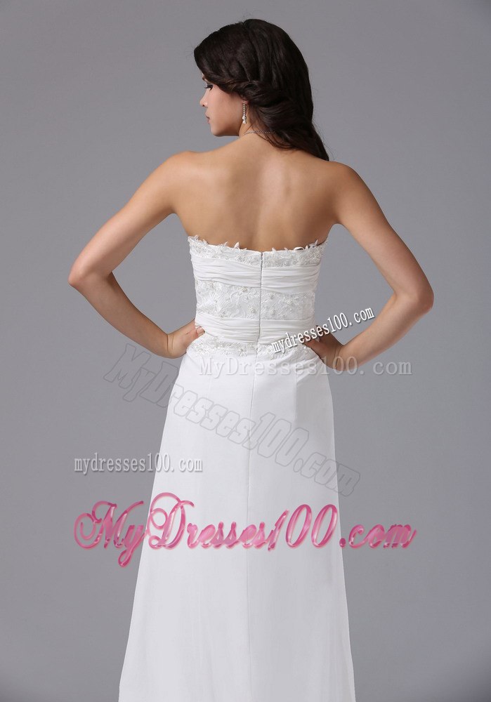 Custom Made Empire Sweetheart High-low Beach Wedding Dresses