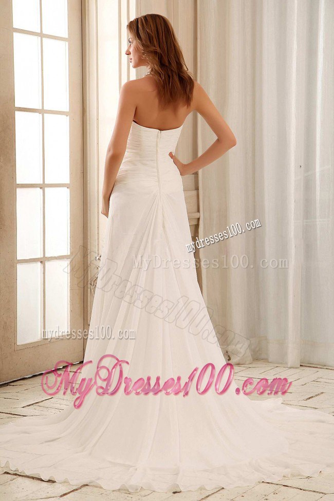 Empire Beaded Decorate Halter Low Price Wedding Dresses for Beach