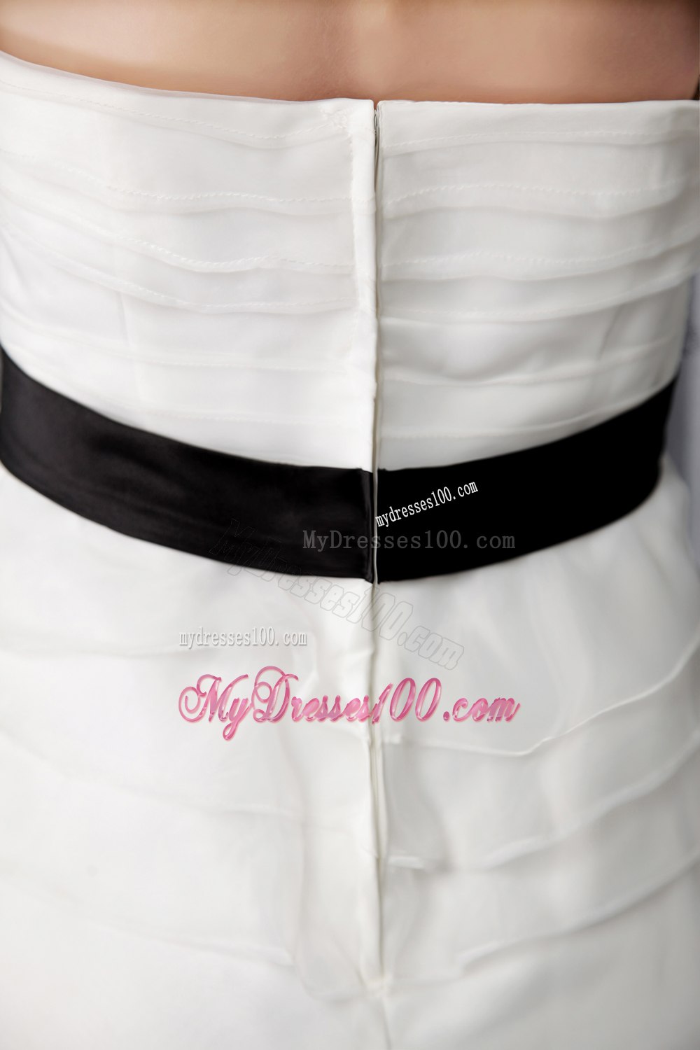 Exclusive Empire Strapless Floor-length Ruffles Garden Wedding Dress