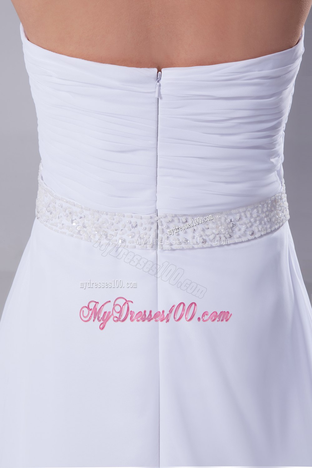 Simple One Shoulder Mermaid Feather Brush Train Wedding Dresses