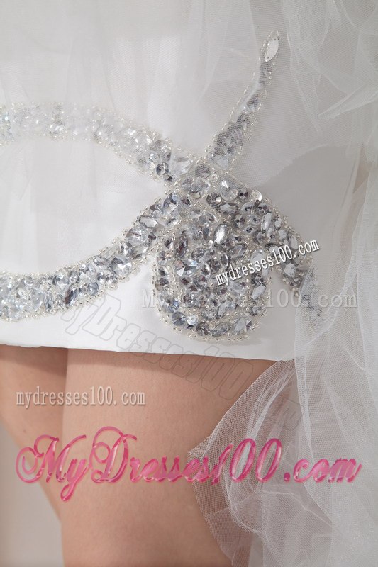 Lovely Column Sweetheart High-low Beading 2013 Fall Wedding Dress