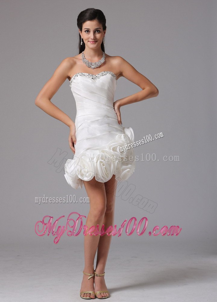 Column Sweetheart Beading 2013 Beach Short Wedding Dress With Hall