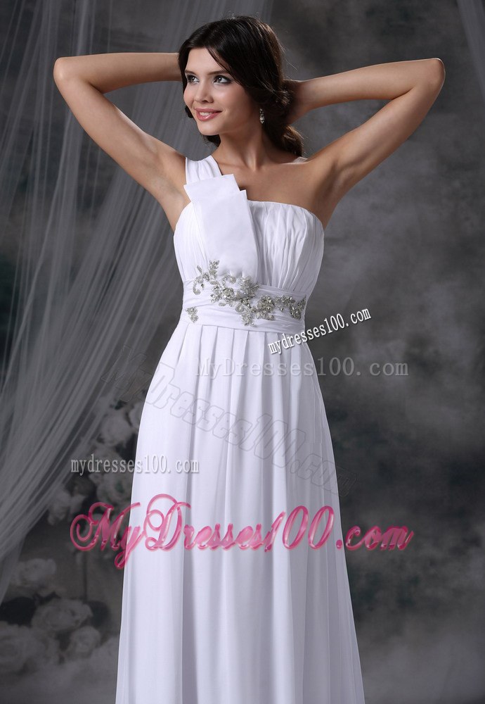 Beading Decorate Waist Ruched Decorate Up Bodice Wedding Dress