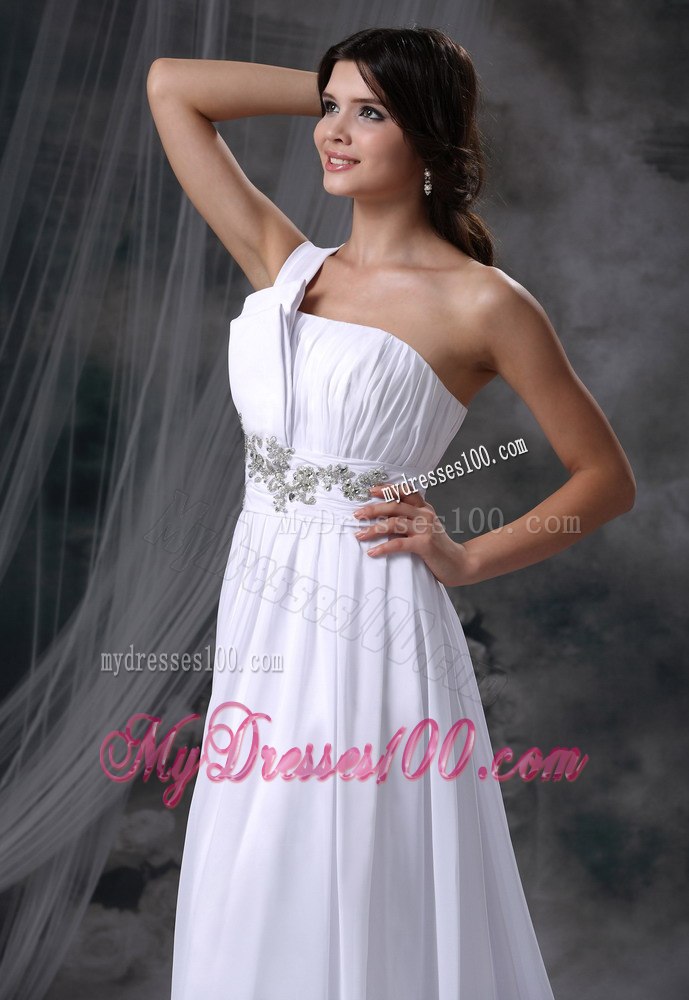 Beading Decorate Waist Ruched Decorate Up Bodice Wedding Dress