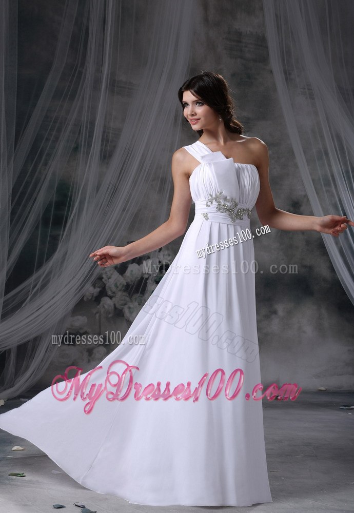 Beading Decorate Waist Ruched Decorate Up Bodice Wedding Dress
