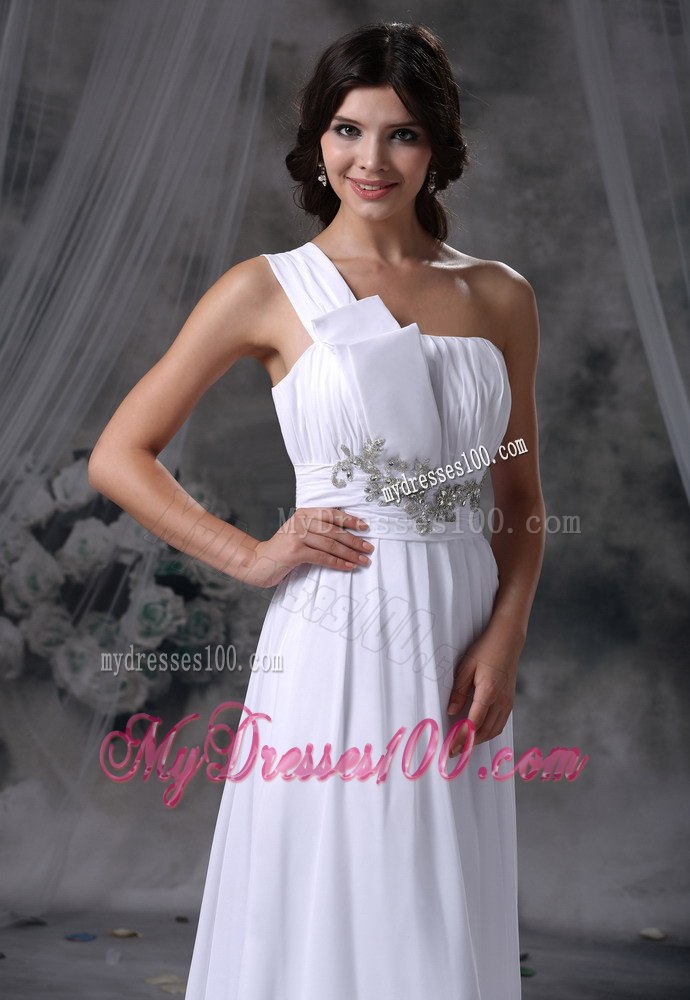 Beading Decorate Waist Ruched Decorate Up Bodice Wedding Dress