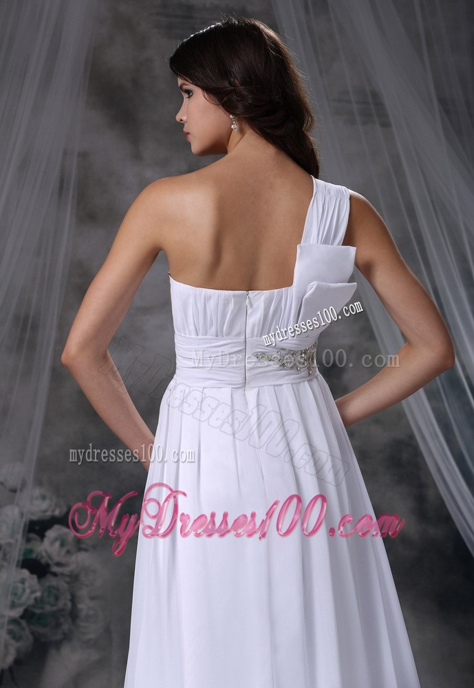 Beading Decorate Waist Ruched Decorate Up Bodice Wedding Dress