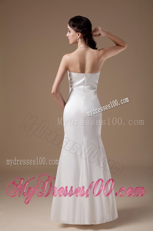 Affordable Column Strapless Floor-length Appliques 2013 Wedding Dress