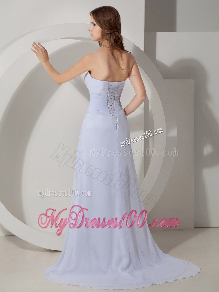 Sexy Column / Sheath Strapless Beach Wedding Dress Brush / Sweep