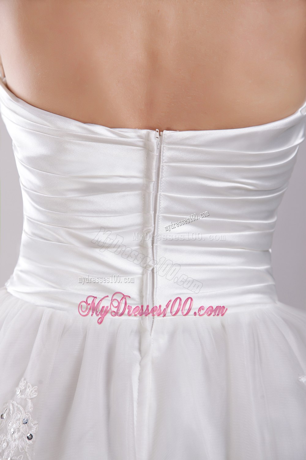 Sweet Princess Sweetheart Knee-length Appliques 2013 Wedding Dress