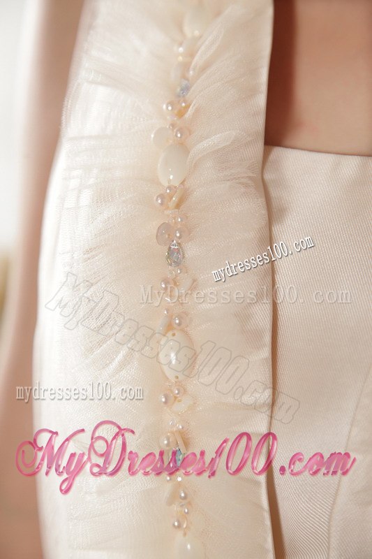 Princess Square Short Beading and Ruching Wedding Dresses