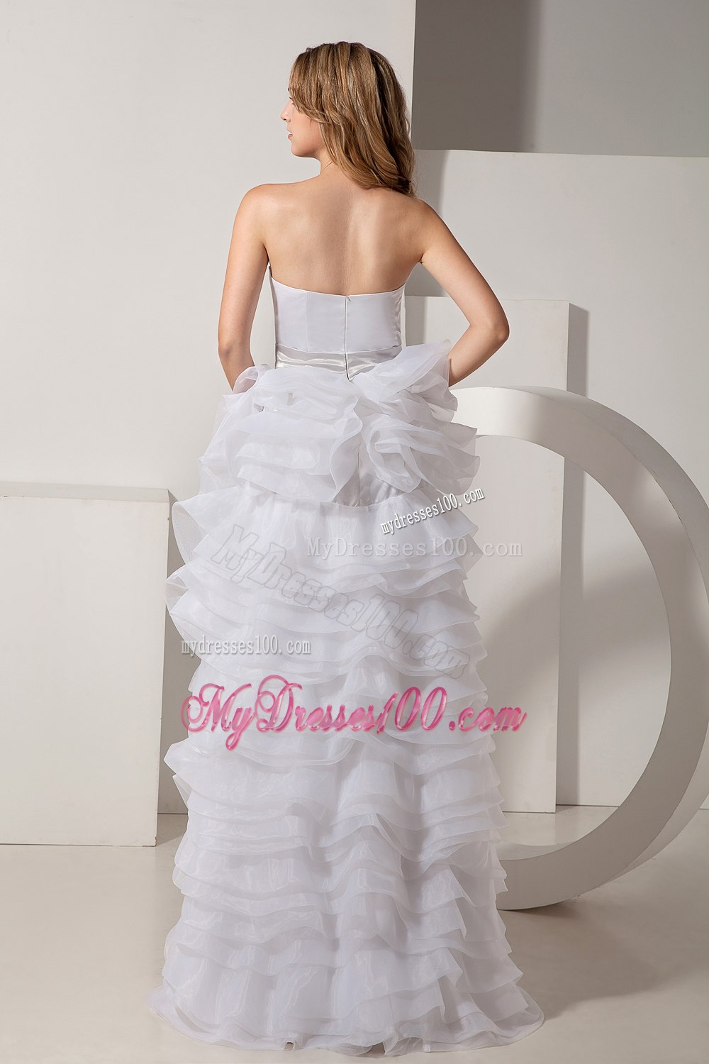 Sexy Sweetheart High-low Ruffles 2013 Summer Wedding Dress