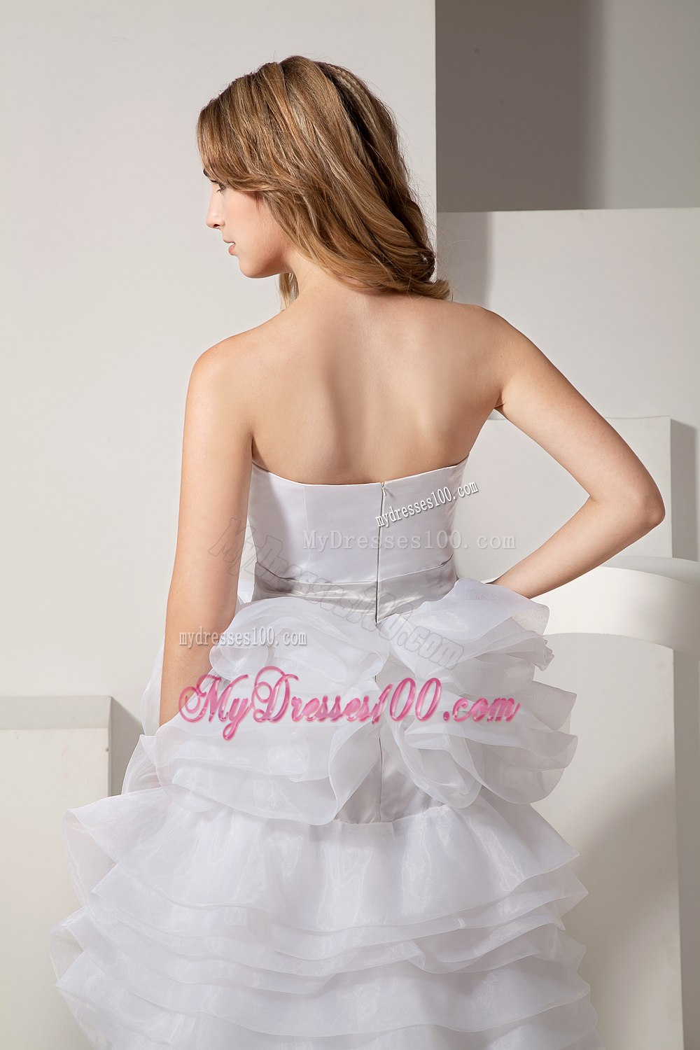 Sexy Sweetheart High-low Ruffles 2013 Summer Wedding Dress