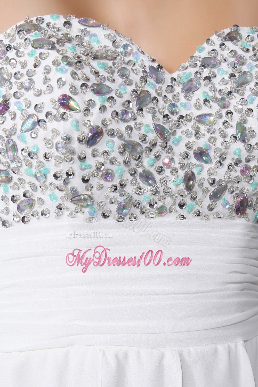 Beautiful Beading Sweetheart High-low 2013 Beach Wedding Dresses