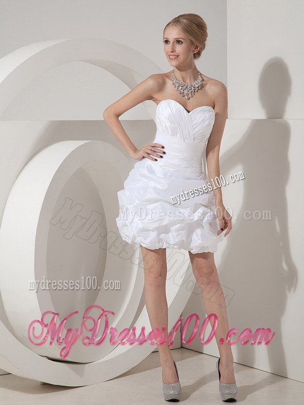 2013 Sexy Column Short Mini-length Ruching Beach Wedding Dresses