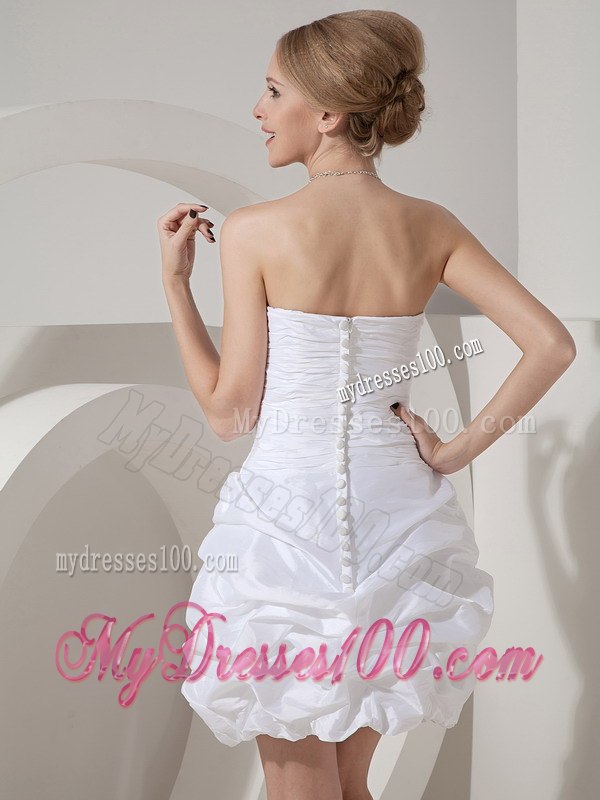 2013 Sexy Column Short Mini-length Ruching Beach Wedding Dresses