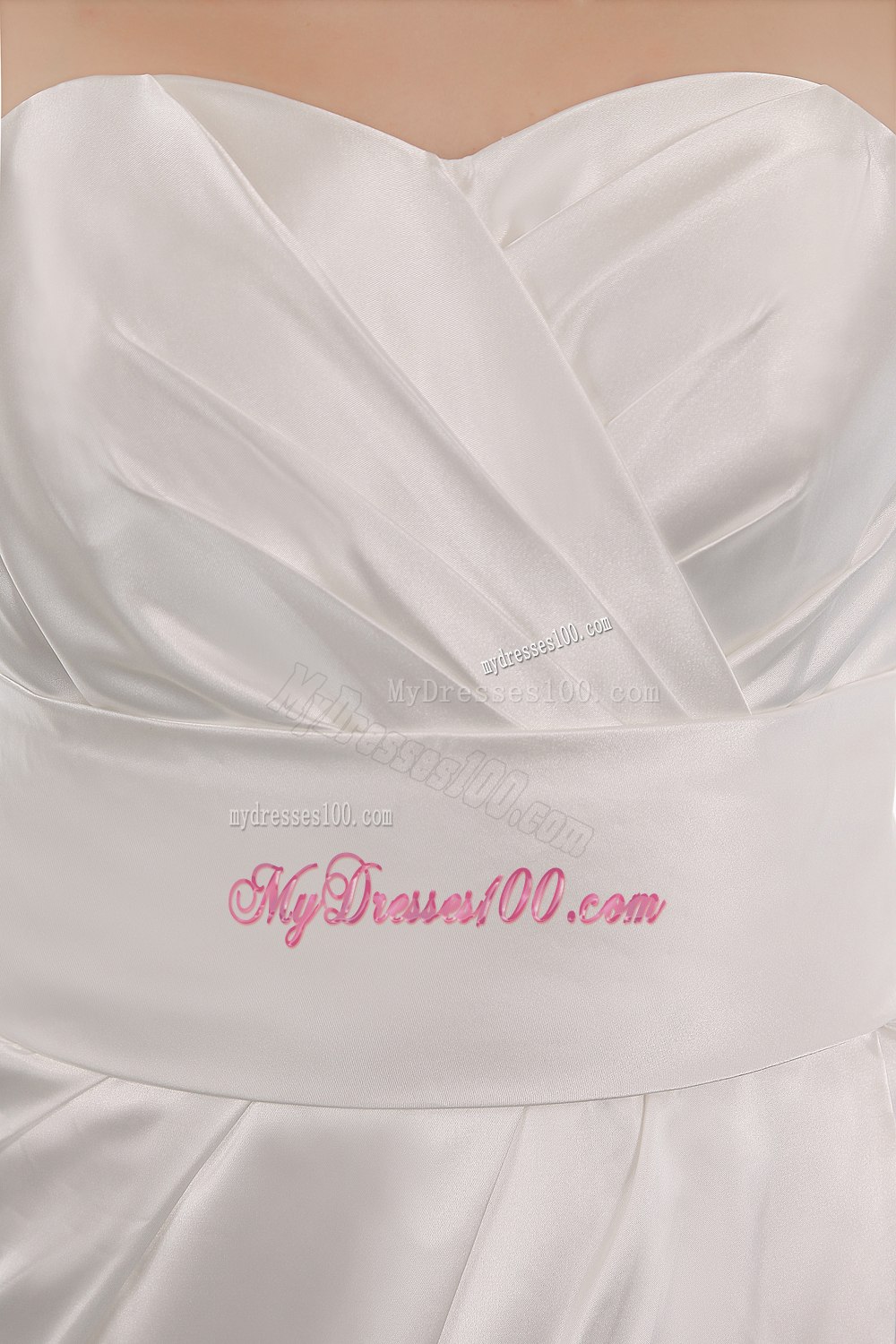 2013 Summer Sweetheart Mini-length Ruched Beach Wedding Dresses