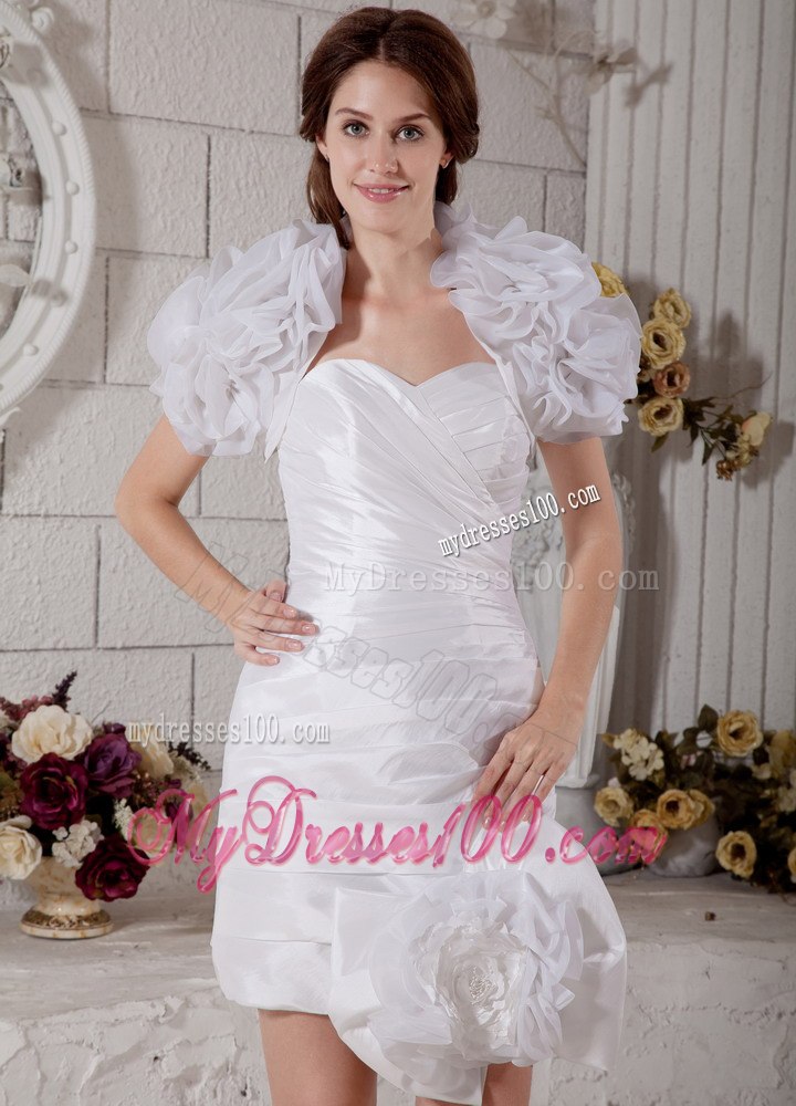 Pretty Sweetheart Mini-length Ruching 2013 Wedding Dresses for Garden