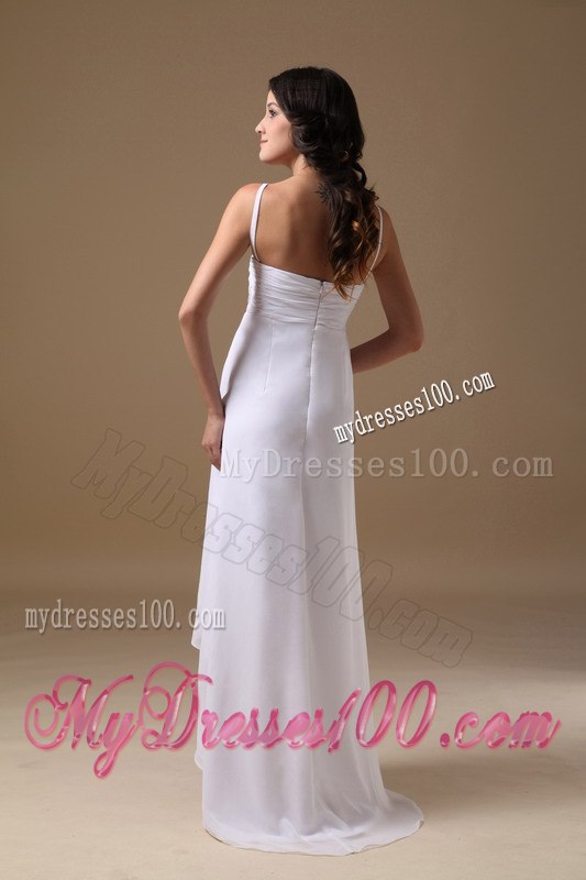 2013 Empire Halter High-low Beading Summer Beach Wedding Dress