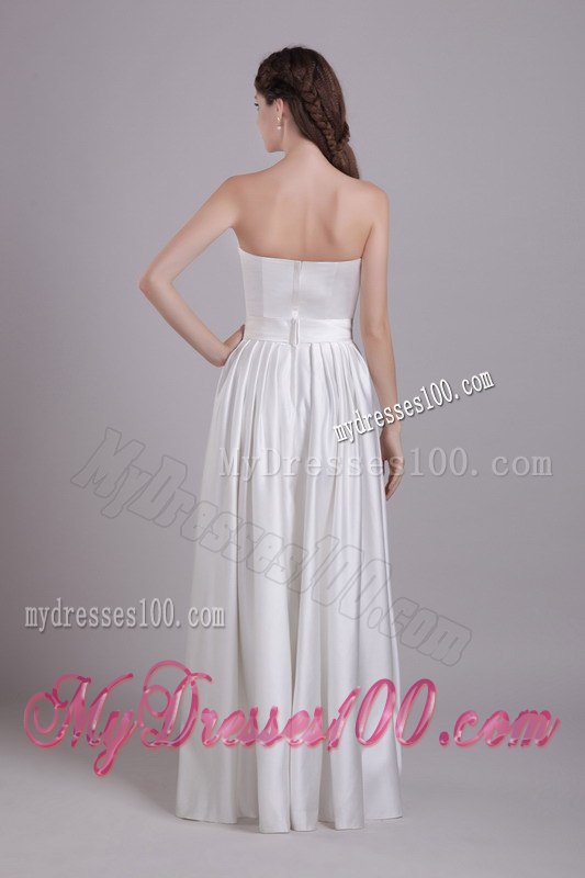 Empire Strapless Floor-length Beading and Bowknot Wedding Dresses