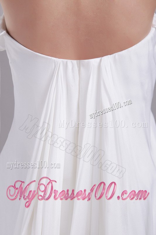 Empire Sweetheart Brush Train Side Zipper Wedding Dresses for Beach