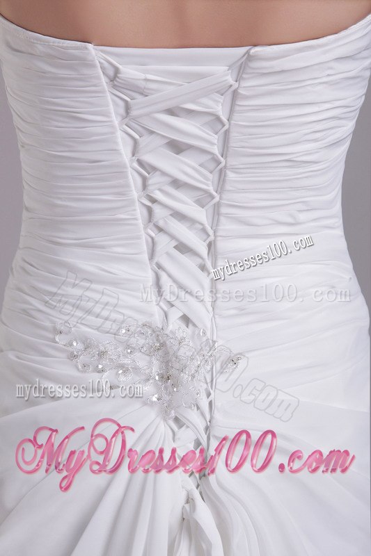2013 Perfect Empire Sweetheart Court Train Appliques Wedding Dresses