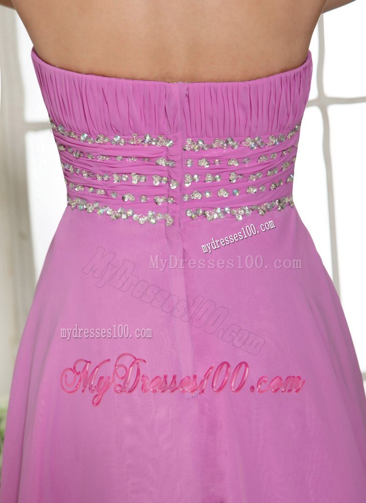 Stylish Lavender Halter 2013 Cocktail Dress With Beading and Ruche