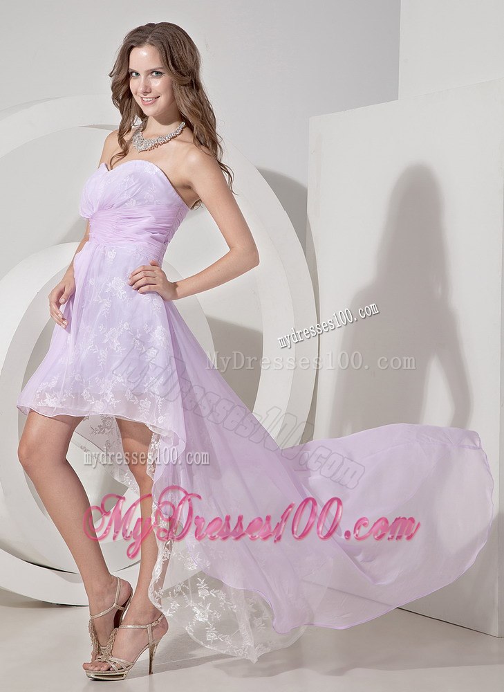 Beautiful Lilac Princess High-low Cocktail Dress for Homecoming Party