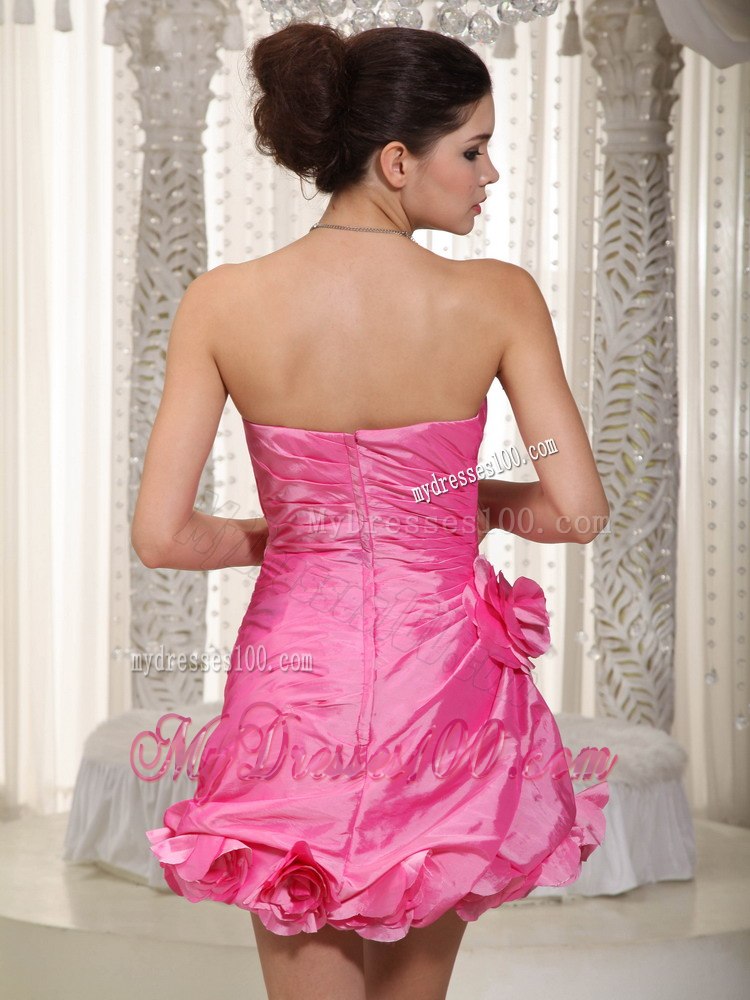 Sexy Beaded Decorate Cocktail Dress With Sweetheart Hand Flowers