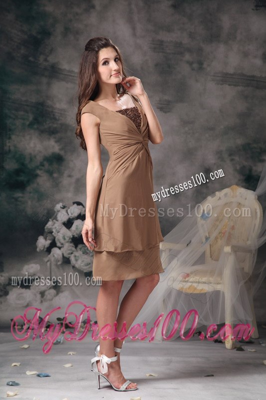 Elegant Champagne Strapless Short Prom / Homecoming Dress Mini-length Organza
