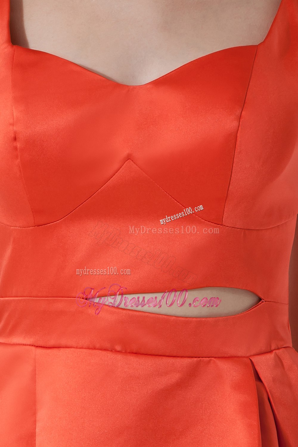 2013 Orange Red Princess Cocktail Dress Straps for Feminie Dress