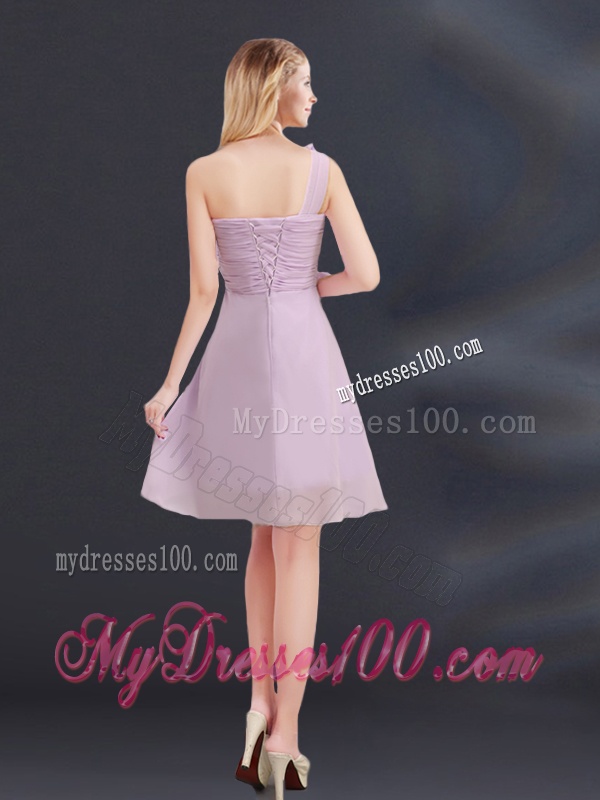 2016 Romantic Hand Made Flowers Sweetheart Dama Dress with Ruching