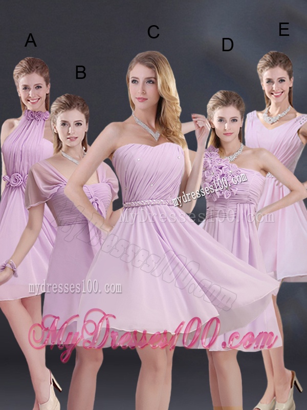 2016 Romantic Hand Made Flowers Sweetheart Dama Dress with Ruching