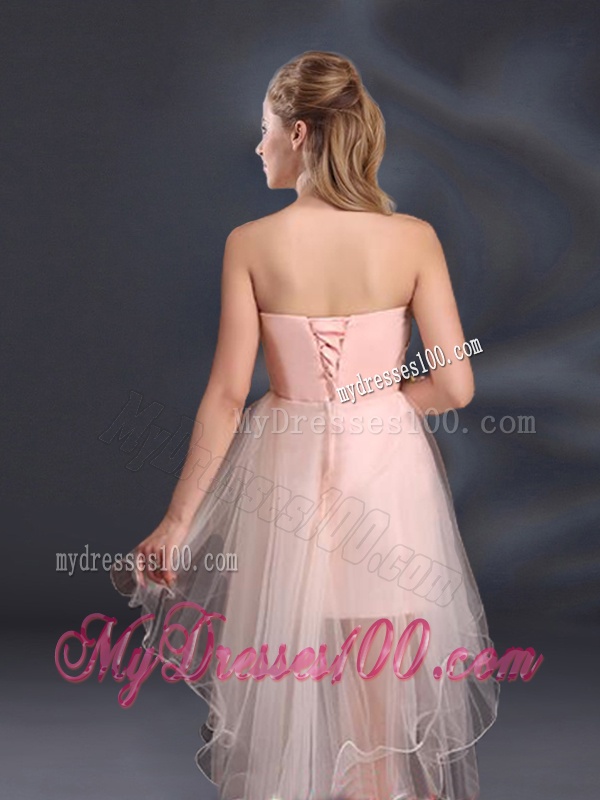 Appliques Strapless Ruffles Organza 2016 Sturning Dama Dresses