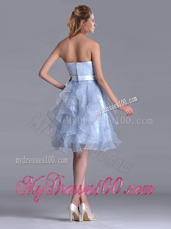 Cheap Empire Sweetheart Bowknot Lavender Dama Dress in Knee Length