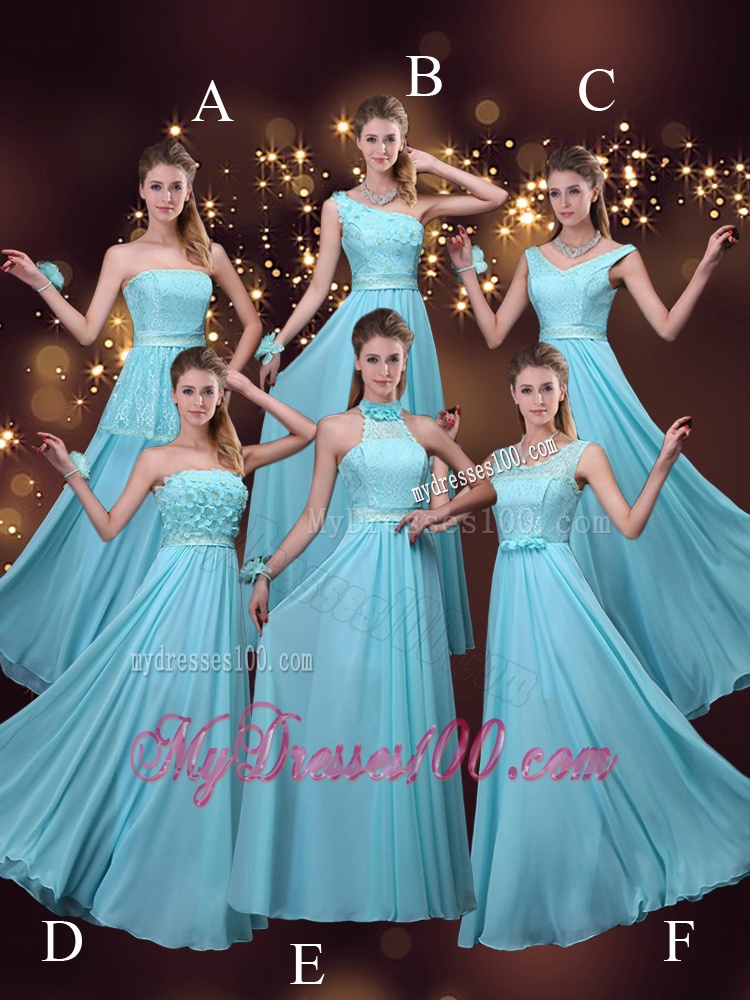 Hot Sale Empire Halter Top Dama Dresses with Lace