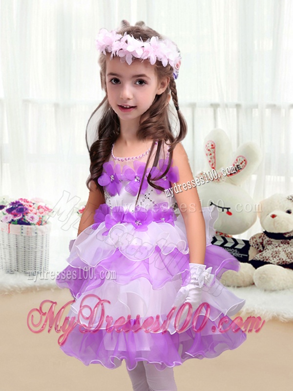 Perfect Short Flower Girl Dresses with Appliques and Ruffled Layers