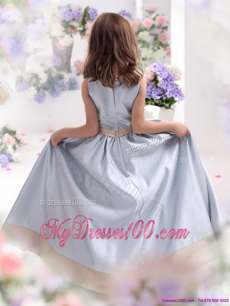 Silver Scoop 2016 Comfortable Flower Girl Dress with Waistband