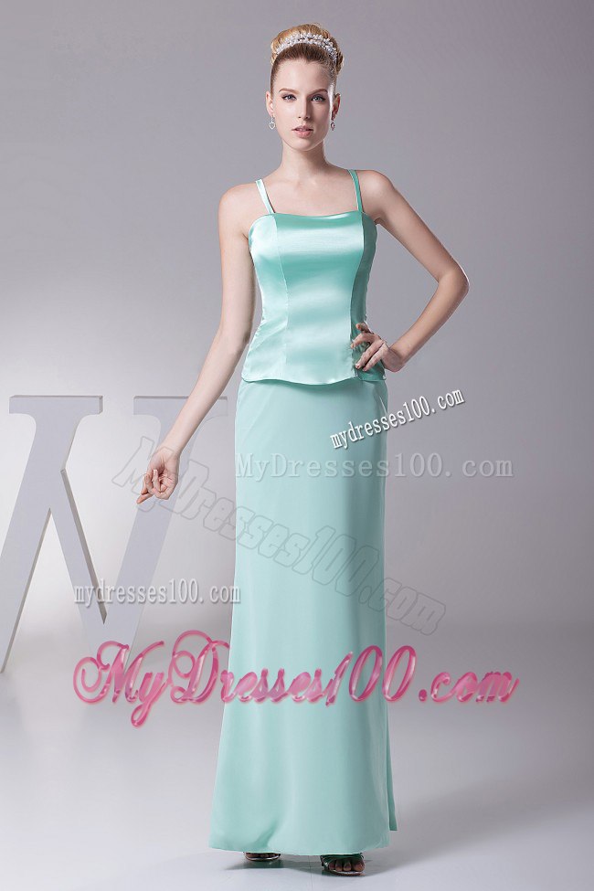 Apple Green Long Mothers Outfit with Diamond Neckline Jacket