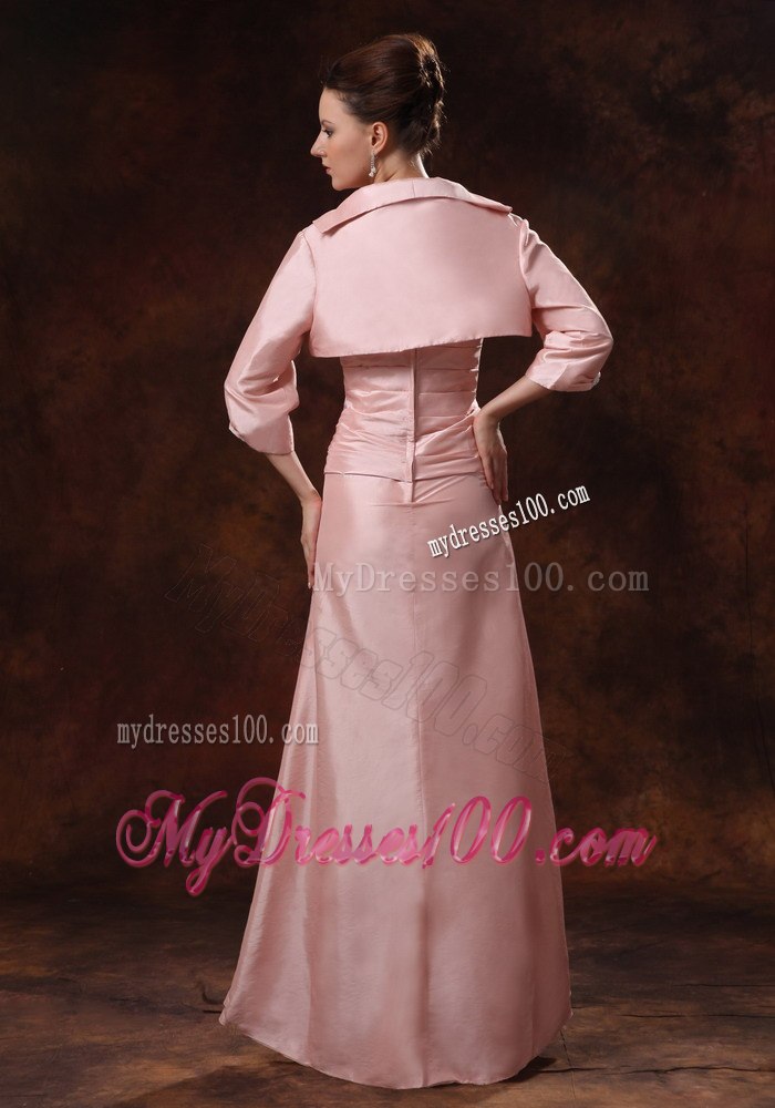 Blush Colored Gorgeous Long Mother In Law Dress with Jacket