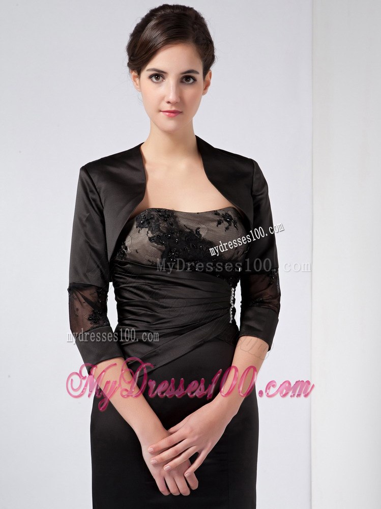 Ankle-length Flare Mother Of Bride Gown Dress in Black for 2013