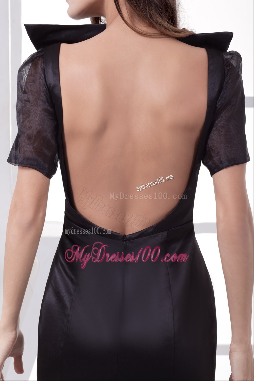 Full Front Backless Mermaid with Chapel Train Mothers Dress