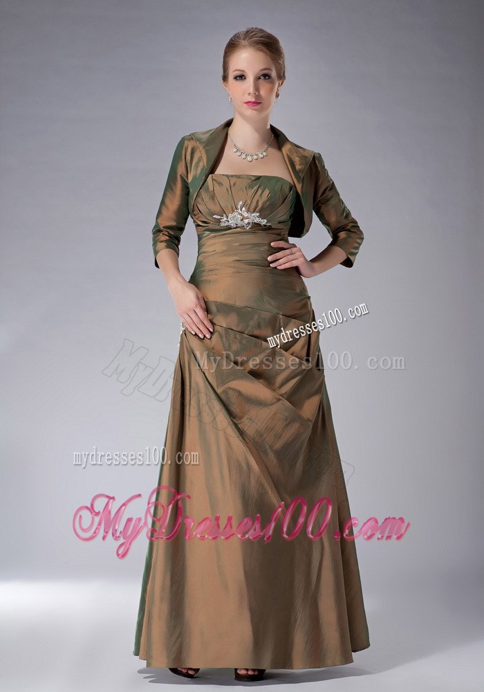 Ankle-length Mother Of The Bride Dress with Lace Up Closure