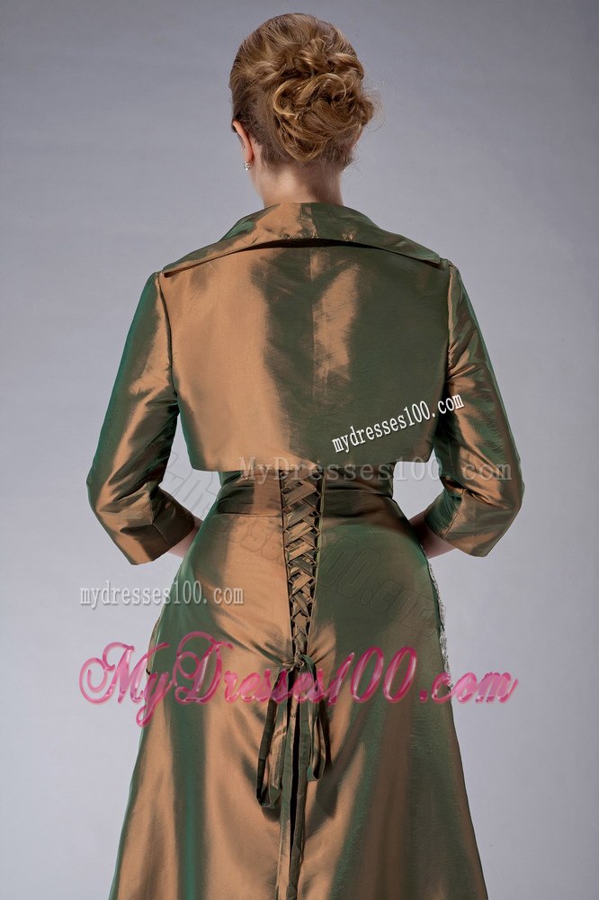 Ankle-length Mother Of The Bride Dress with Lace Up Closure