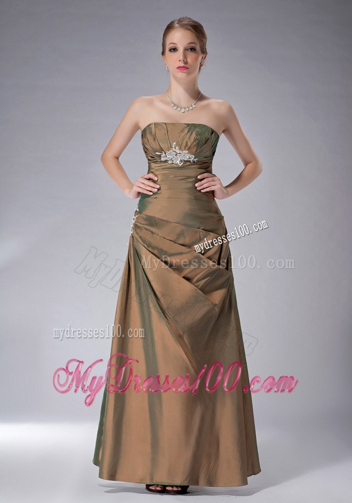 Ankle-length Mother Of The Bride Dress with Lace Up Closure